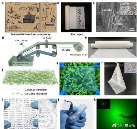 科研人員受宣紙啟發發明柔性顯示膜材料