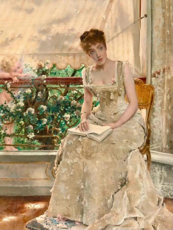 80張古典人物油畫（女孩），華麗與優雅美的結合