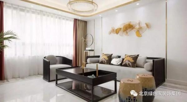 ​綠色家裝飾：132㎡輕奢新中式，優雅精緻，華麗大氣