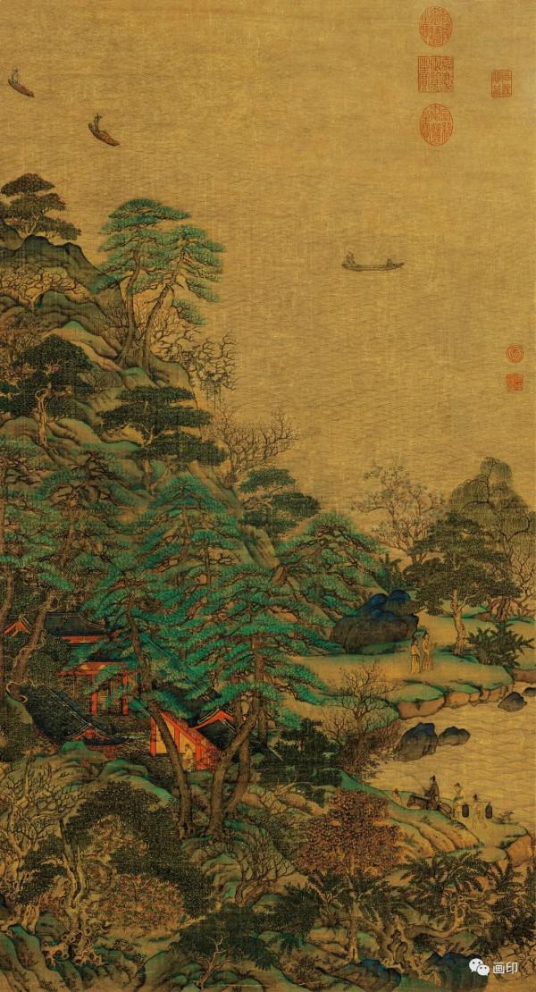 唐 · 李思訓《江帆樓閣圖》