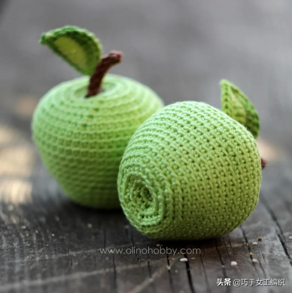 用零線就把蔬菜水果鉤得如此逼真，比新鮮的還要美