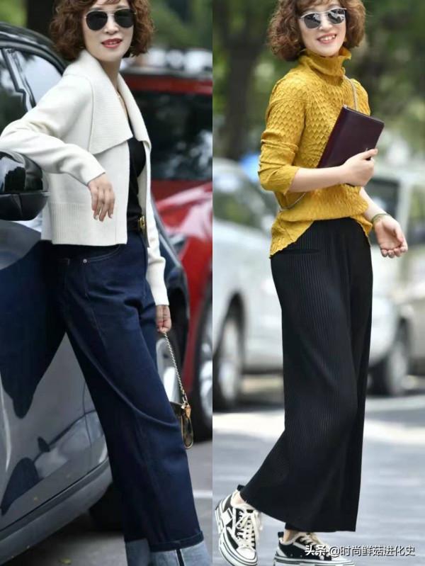 今年流行一種新褲子，叫“遮住一半鞋”！顯瘦時髦，50、60歲好美
