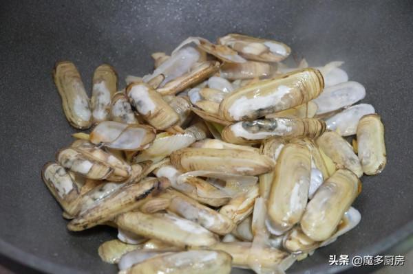 25元買了1斤蟶子，簡單一炒就是一盤美食，家常做法鮮香味美