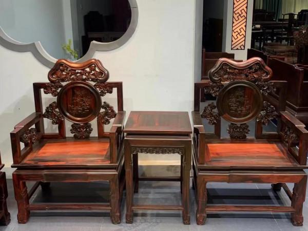 寮國大紅酸枝（交趾黃檀）中堂十二件套、鑑賞