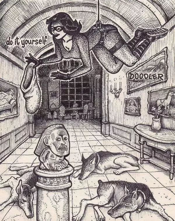 一張未畫完的美女畫像，在畫家的筆下變成了跌宕起伏漫畫故事