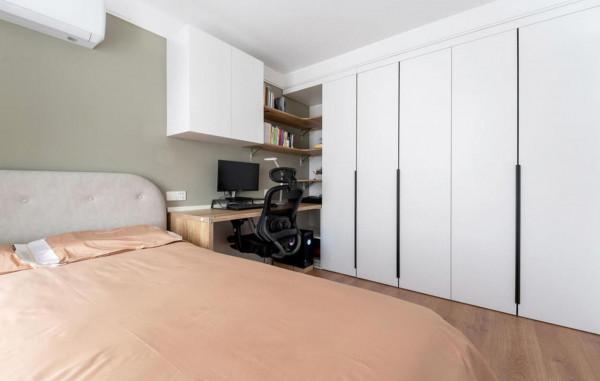 櫃子做一體式越來越普遍，看她家，不僅收納強大，還不佔空間