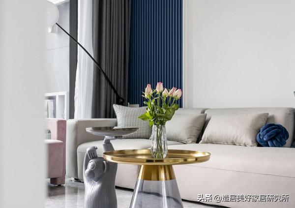 現代輕奢 ▏重塑120㎡複式家，用色彩演繹空間浪漫