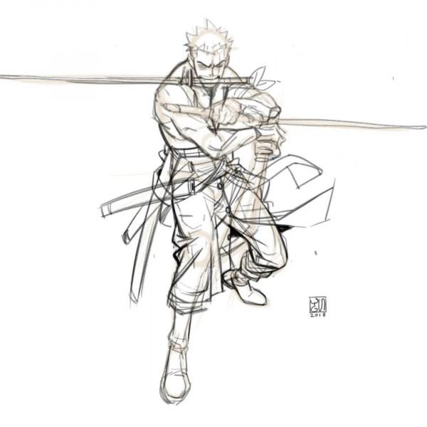 畫熱血漫畫的人設，真酷