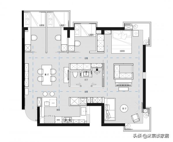 她把空間重組後,讓客廳不再是主角,想不到竟這麼實用,非常舒適 她把空間重組後,讓客廳不再是主角,想不到竟這麼實用,非常舒適