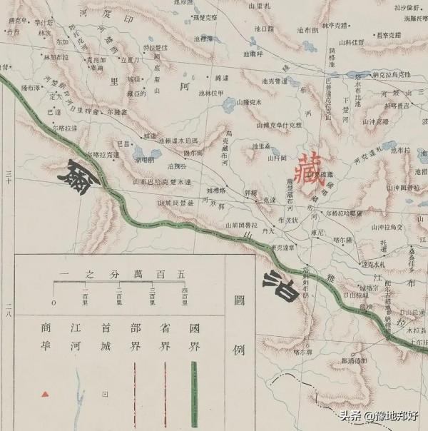 1905年的西藏地圖，你能找到江心坡茶馬古道嗎？