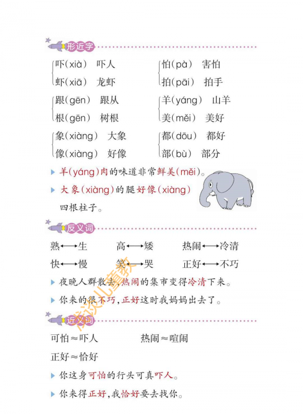 一年級語文下冊，經典課堂筆記，預習必備