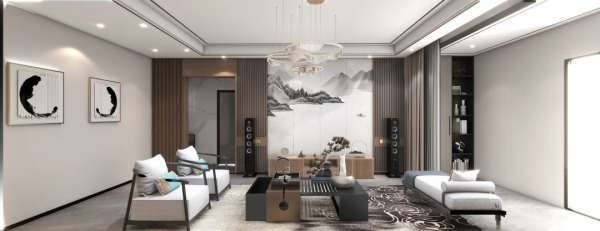 「魯班裝飾」華夏御府御璟206㎡新中式風格，打造質感生活