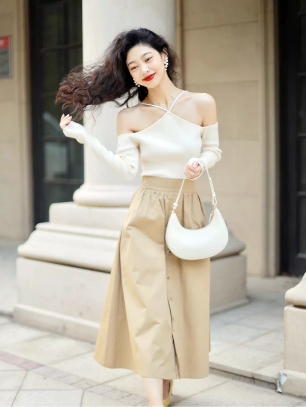 奶奶衫+連衣裙、西裝+闊腿褲，今秋王炸組合，顯高顯瘦炸了