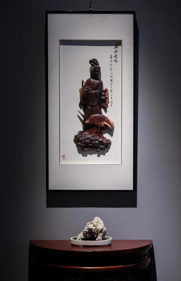 小葉紫檀 | 麻姑晉釀 掛屏