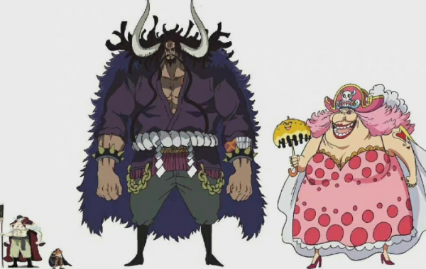 發現一張四皇身高同人圖，有點誇張，但莫名的喜感是怎麼回事？