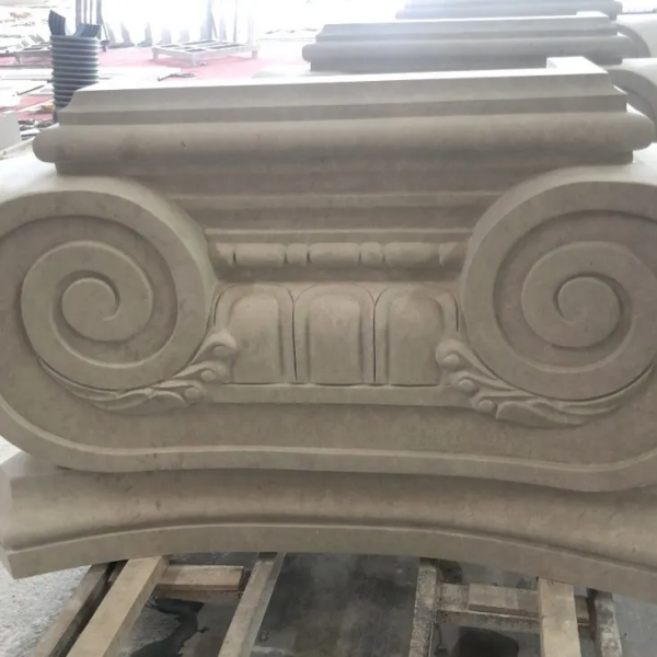 別墅，圓柱，線條，雕刻，水刀拼花，旋轉樓梯等異形石材欣賞