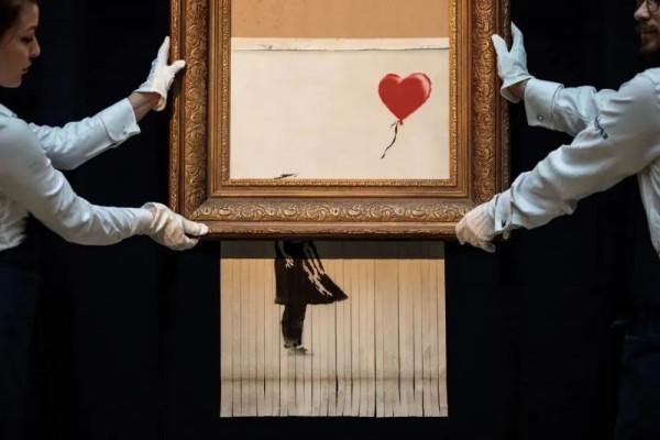 估值$880萬！神秘藝術家BANKSY“被撕碎的”作品將在10月再次拍賣