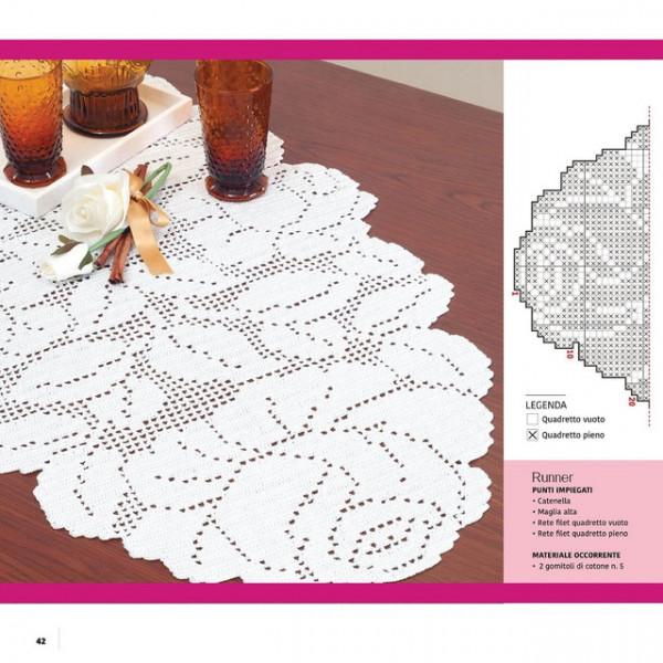 2款橢圓形玫瑰花網格桌布