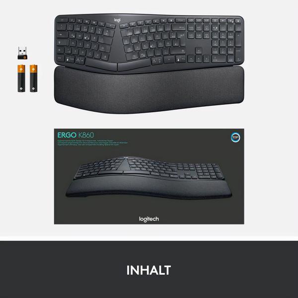 羅技k860機械鍵盤，造型獨特，個性十足