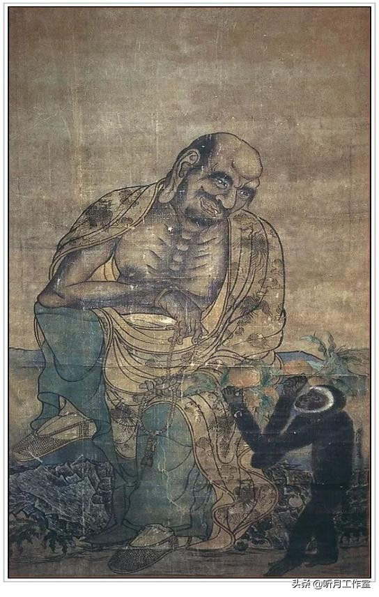 五代南唐時期著名畫家貫休《羅漢十六幀圖》繪畫作品賞析