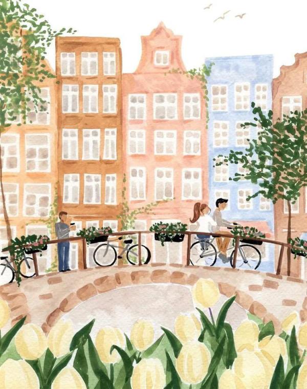 插畫師 Sabina Fenn 的水彩作品欣賞