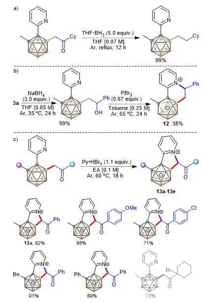南京大學燕紅課題組實現碳硼烷硼氫鍵的選擇性單烷基化及相...
