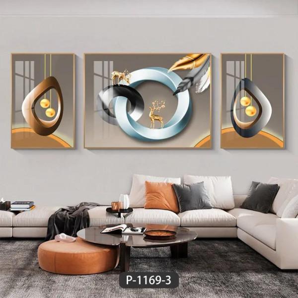 沙發背景三聯畫