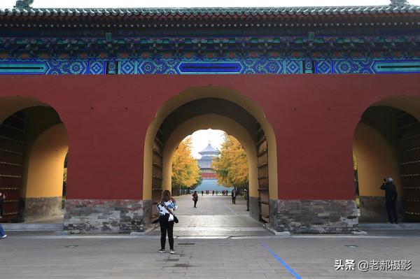 天壇公園裡金秋的穿越