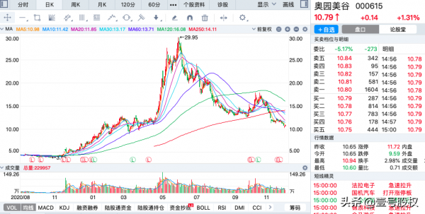 A股11月份跌幅最大的十隻股票排名