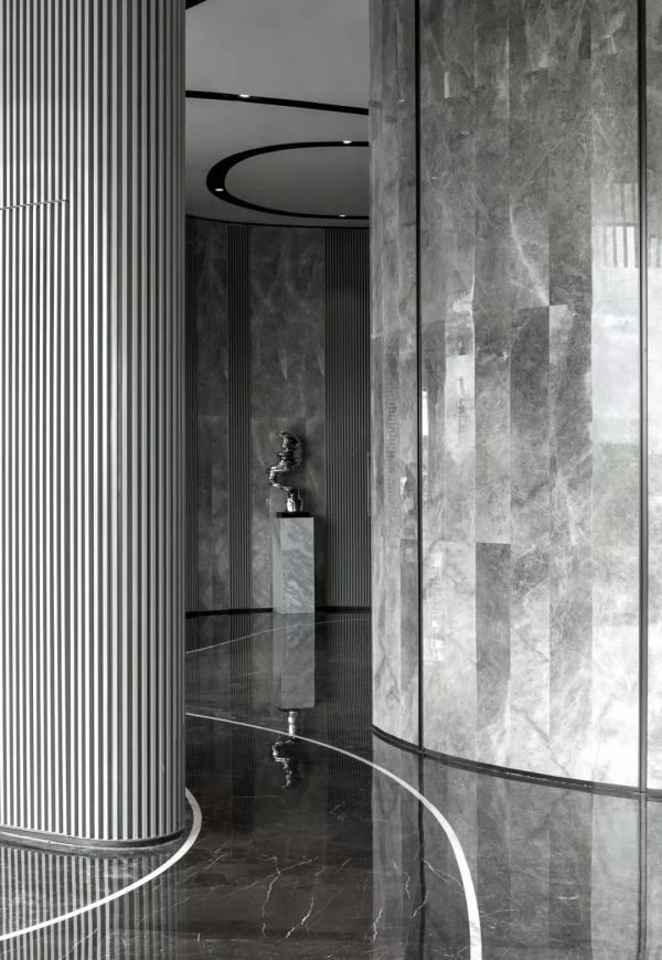 1900㎡售樓處全用灰色大理石，簡直不要太高階