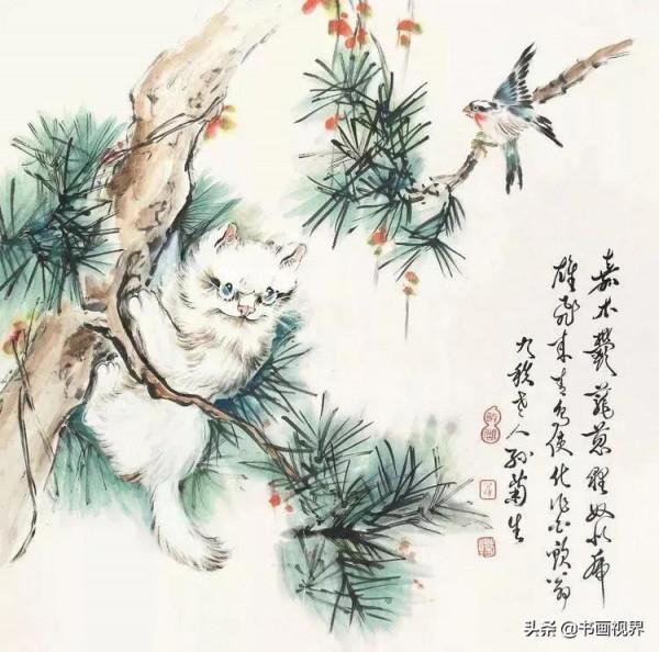 孫菊生筆下的貓有多精彩？看看這46幅國畫吧