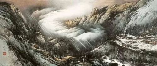 這女明星畫家的山水畫,柔美的朦朧意象,才貌雙全 這女明星畫家的山水畫,柔美的朦朧意象,才貌雙全