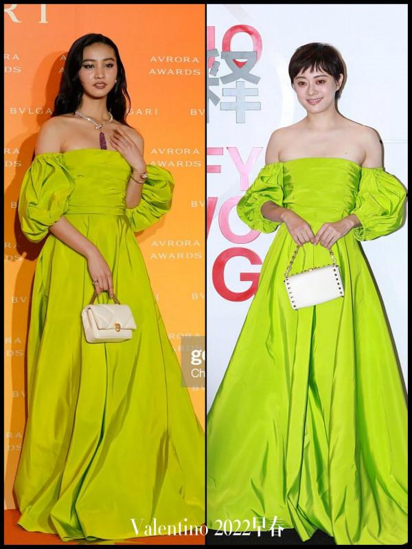 裙子太挑人？同一件蘋果綠禮服，18歲木村光希和孫儷都沒穿出質感