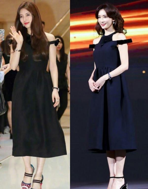 裴秀智在韓國是數一數二的女神，撞衫中國女星輸的心服口服