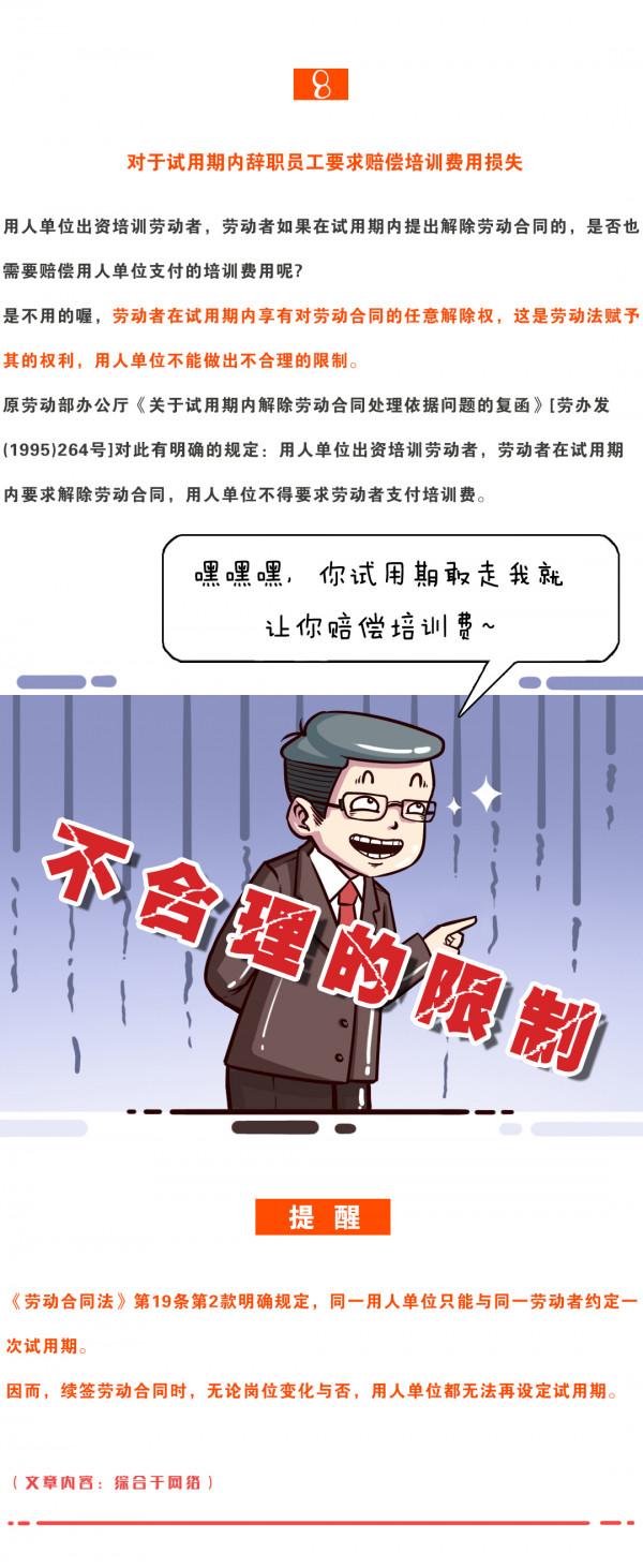 普法漫畫：試用期常見的8種不合理約定，你必須要知道