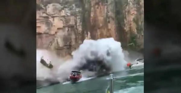 懸崖巨石坍塌砸巴西遊船，已致7人死亡20人失蹤