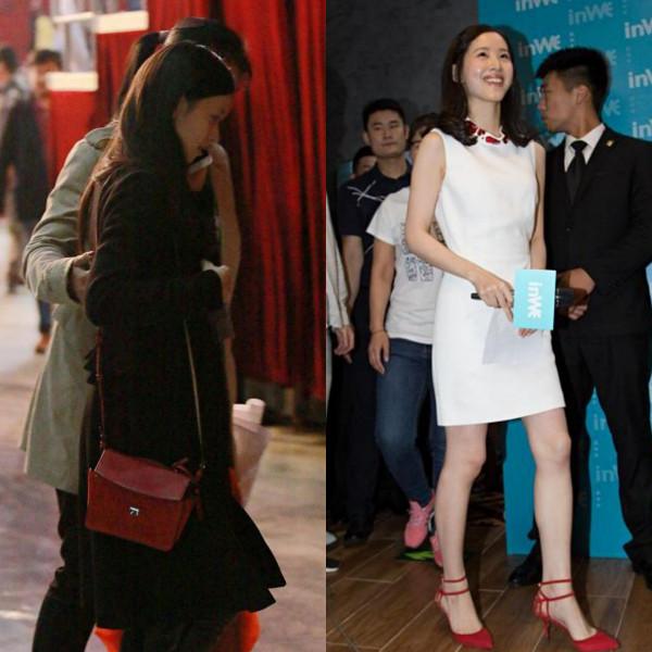 章澤天5歲女兒近照曝光，穿紅裙扎小辮個子真高，母女被認成姐妹