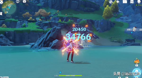 原神：2.4刻晴面板實機演示，0命申鶴的強度分析