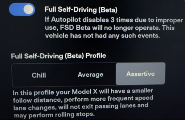 特斯拉 FSD 全自動駕駛三種模式曝光:可選擇冒險等級 特斯拉 FSD 全自動駕駛三種模式曝光:可選擇冒險等級