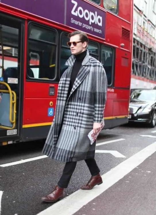 高領毛衣+大衣=冬季標配