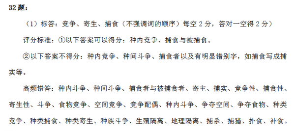 高考評分細則能給我們哪些啟示——九科高考評分細則