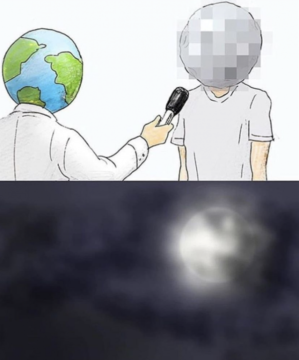 地球、月亮和太陽的故事，用二次元的方式解釋三次元的自然現象