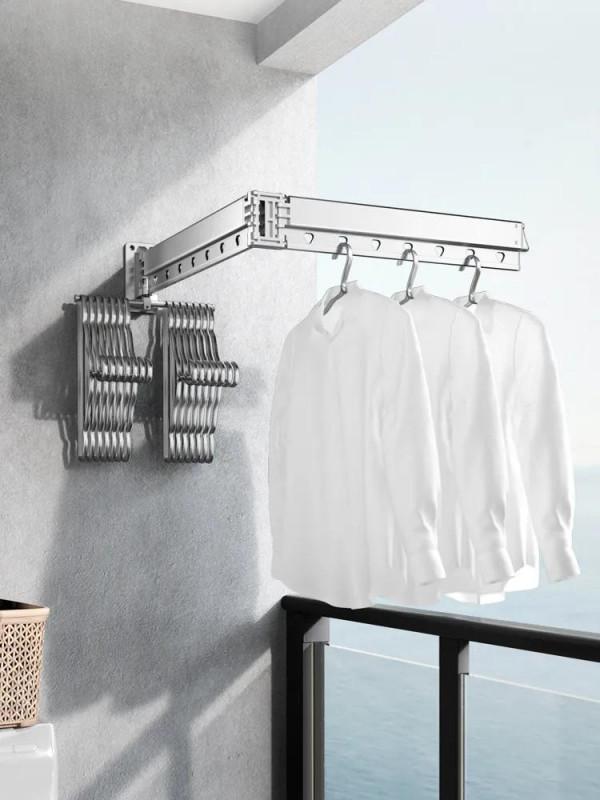 出差發現一戶人家的陽臺晾衣，太有創意了，整潔美觀，太機智了