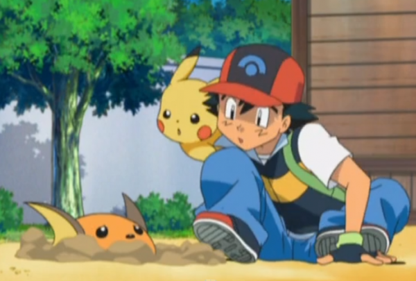 《寶可夢》動畫中的暑期精靈講座，小智和雷丘的搭檔合作
