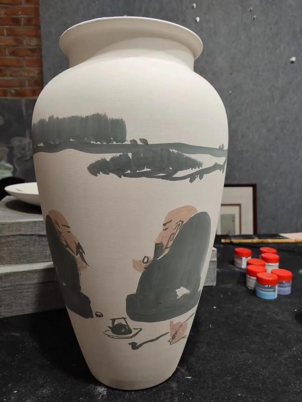 大寫意不在宣紙上也一樣美—-畫家曹長春作品欣賞