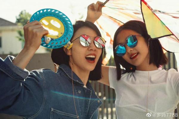 黃磊和老婆孫莉的親密合照