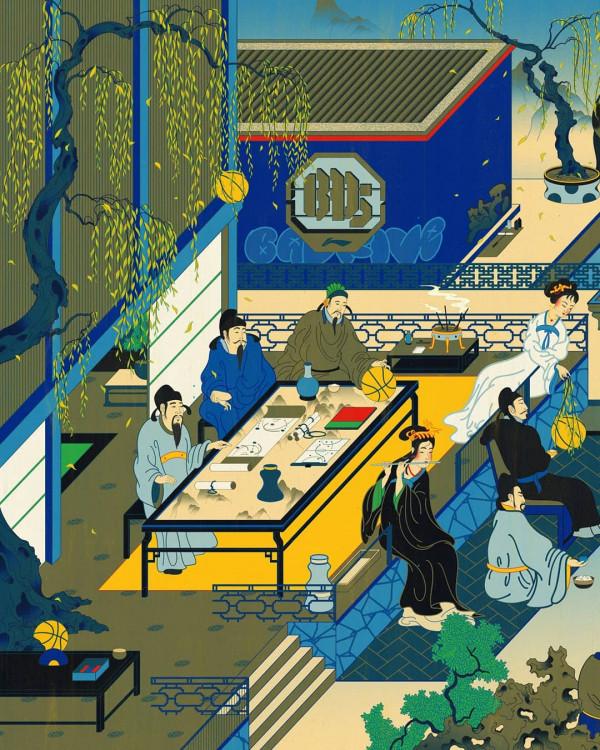 插畫丨強烈的色彩與動感衝擊力，復古又迷人，情節表現極為豐富