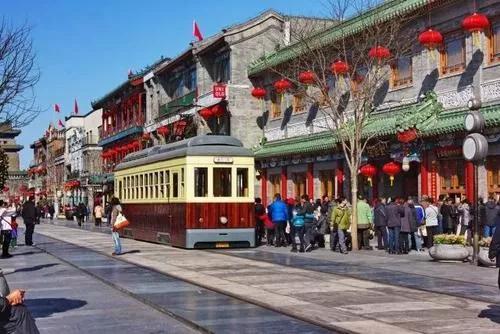 遊覽古老的北京步行商業街