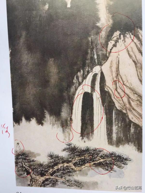 從某書中看到的疑似張大千假畫，你能看出假在哪裡嗎