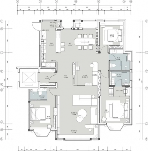 156㎡奢華過後的極簡,大理石的風雅韻味 156㎡奢華過後的極簡,大理石的風雅韻味